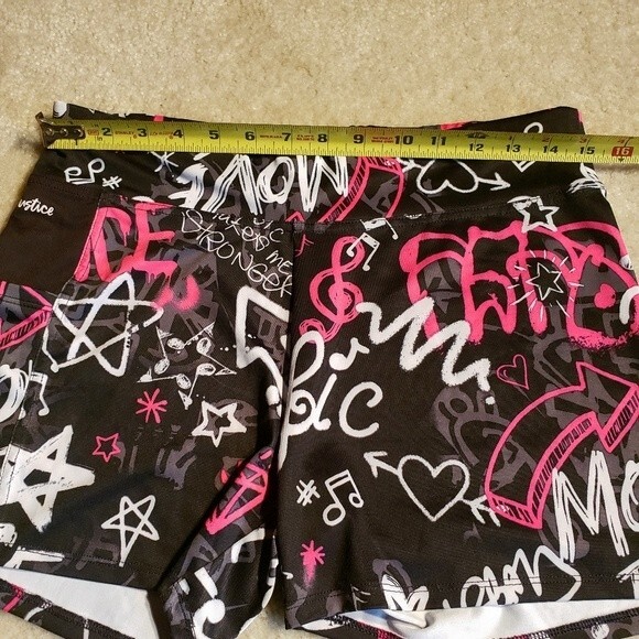 Justice Active Movement Dance Compression Shorts with Side Pockets - Size 16P - Picture 5 of 8